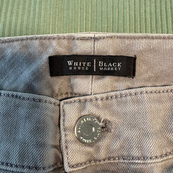 White House Black Market Slim Ankle Jeans Women‎ 10S Gray Stretch Denim - Picture 8 of 12